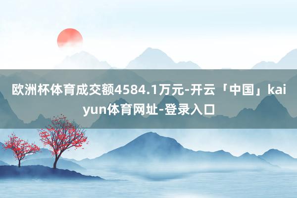 欧洲杯体育成交额4584.1万元-开云「中国」kaiyun体
